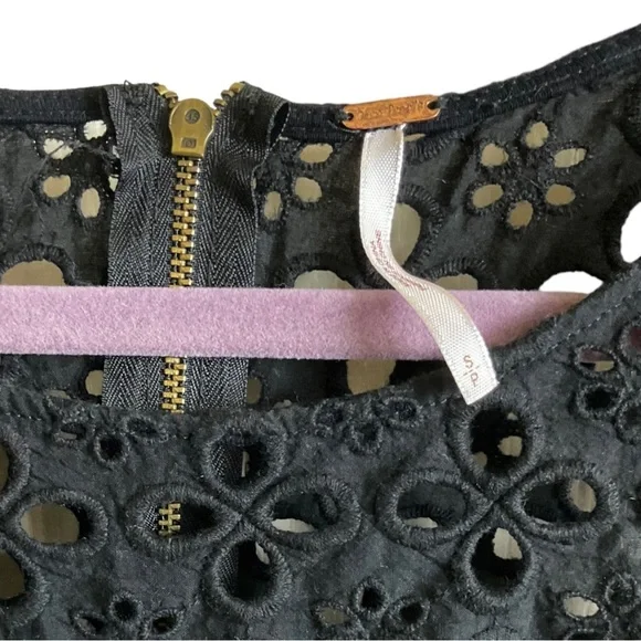 Free People FP Molly Cutout Ruffle Peplum Blouse - Picture 6 of 6